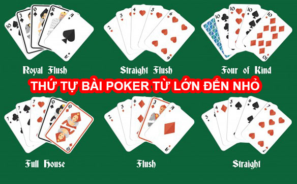 Thứ tự bài Poker - Xếp hạng các tay bài từ Mạnh đến Yếu - VCDM